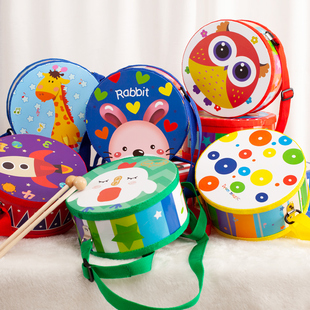 婴儿玩具手拍鼓儿童腰鼓拍拍鼓益智12个月宝宝早教幼儿宝宝玩具鼓