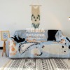 北欧地中海棉麻风卡通猫咪沙发罩巾加大防滑透气粗纺盖布流苏盖毯