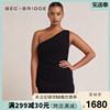 becbridge2024气质修身斜肩连衣裙伴娘礼服裙