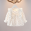 女童长袖娃娃衫棉布，衬衣1-3岁女宝宝秋装，棉布衬衫婴幼儿洋气上衣