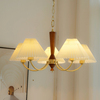 北欧复古全铜吊灯vintage少女，中古法式百褶布艺客厅餐厅卧室灯具