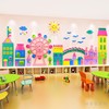 卡通儿童房装饰幼儿园环创主题培训机构辅导班背景墙面布置墙贴画