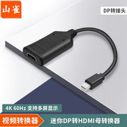 山雀迷你DP转HDMI/VGA/DVI转换器主动式4K高清dp转接头电脑显卡