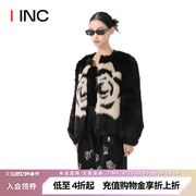 lumingroom设计师品牌iinc23aw花朵仿皮草，毛衣开衫外套女