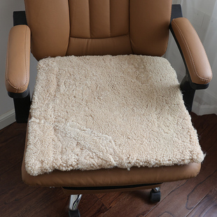 卷羊毛坐垫椅垫方垫靠垫，纯羊毛椅子垫冬季座垫餐椅垫可水洗羊毛垫