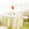 蕾丝边圆桌餐桌布欧式田园防水布艺桌布美式纯色台布长方形茶几布