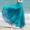 海边度假裙2024夏季波西米亚长裙八米大摆半身裙雪纺沙滩裙子