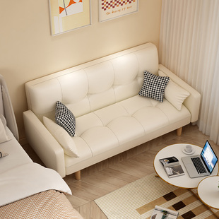 北欧布艺沙发小户型2024网红款卧室可折叠小沙发床两用出租房简易