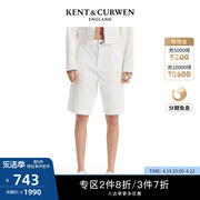 KENT&CURWEN/肯迪文女士牛仔短裤棉质透气高腰显瘦K4771W0031