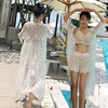 泰国三亚度假旅游拍照波西米亚防晒开衫中长款钩花镂空蕾丝衫女装