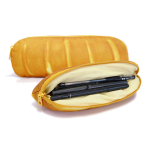 韩国创意简约笔袋软萌可爱大容量仿真面包笔袋文具盒创意布艺手包