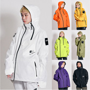 2223romp韩国滑雪服防水防风，上衣黄色白色荧光绿色，单板双板透气裤
