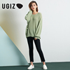 UGIZ春秋季韩版女装绵羊毛宽松套头灯笼袖针织衫女UAWD213
