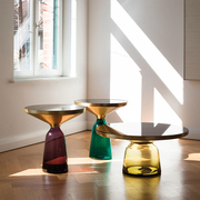 德国设计小户型客厅床头桌子沙发边几咖啡几室内圆形玻璃北欧茶几