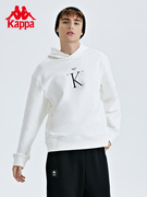 Kappa卡帕套头帽衫男秋运动卫衣字母休闲长袖针织外套K0C52MT01