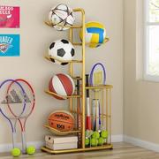 篮球收纳架家用室内球架排球羽毛球拍儿童篮球架筐健身器材置物.
