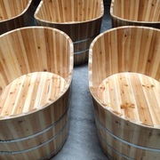 木盆双人木桶浴桶木质加厚美容院泡澡桶沐浴桶洗澡桶实木