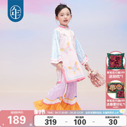 年衣童装女童旗袍连衣裙春秋，中式国风长袖公主，裙子儿童演出服