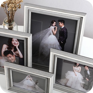 定制相册框摆台洗照片做成相框，挂墙加打印婚纱照带结婚照全家福框