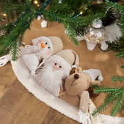 毛绒立体公仔圣诞树裙树底底座垫，裙围橱窗场景圣诞树下装饰地毯