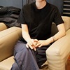 T47韩国女装简约基础款洗水棉圆领套头短袖夏女T恤打底衫