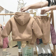 宝宝冬装两件套帅气0一1-2-3岁女童装男童加绒套装，秋冬婴儿童衣服