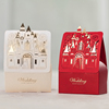 10个装唯思美欧式立体烫金，城堡纸质糖果盒，婚礼宴席喜糖盒子