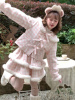 森女系原创想去海边桃子，冰酪冬季粉嫩两件套可爱格子短外套套装