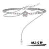 MASW麻秀原创设计秘密花园系列短款花朵流苏宝石项链冷淡小众颈链