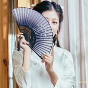 杭州古风折扇女式随身便携夏季旗袍，小巧扇子中国风汉服折叠扇舞蹈