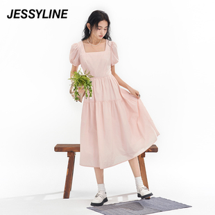 jessyline2024夏季杰茜莱修身显瘦淑女，连衣裙421111294