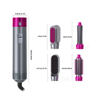 Leafless hair dryer five in one for curly hair with hot air