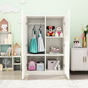 实木质矮衣柜儿童小孩小型简易组装2开门板式衣橱简约现代经济型