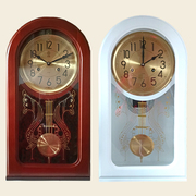 老式机械挂钟复古摆钟实木发条，座钟北极星纯铜，机芯欧式钟表风水钟