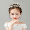 韩式儿童生日头饰公主可爱女童走秀王冠小孩演出表演金色发饰
