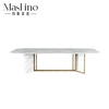 玛斯菲诺简约现代小户型大理石餐桌长方形轻奢别墅酒店高端办公桌