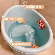 塑料儿童浴桶宝宝浴盆洗澡桶可坐儿童婴儿沐浴桶大号洗澡盆泡澡