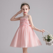 童装礼服公主裙，跨境2023夏季小女孩钢琴演出服，女童纱裙连衣裙