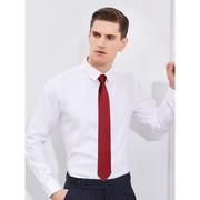 黑色领带衬衫男正装商务，高档西装红色拉链式，小领带学生潮韩版手打