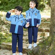 学院风班服白色运动服演出服幼稚园夏天短裙翻领班级白t六一