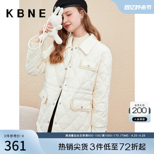 羽绒服女白色时尚短款上衣kbne2022冬装轻薄白鸭绒外套