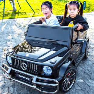 奔驰大g儿童电动车宝宝，四轮遥控越野汽车双人小孩，玩具车可坐大人