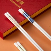 陶瓷筷子家用景德镇高档骨瓷，轻奢欧式筷，简约防滑家庭公筷一人一筷