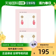 韩国直邮juana允玫瑰，施华洛世奇水晶耳环