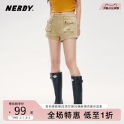 NERDY2023夏季美式复古工装短裤女休闲百搭显瘦甜辣裤子潮