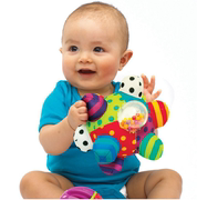 婴幼儿触感手抓球 彩珠摇铃宝宝布球 精细动作训练球益智玩具