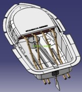 16厘米玩具蒸汽驱动小船舶3D三维几何数模型玩具船stp水箱加热器