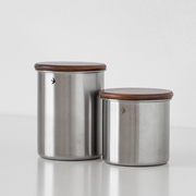 日式燕子印咖啡罐不锈钢密封罐咖啡豆保存罐茶叶杂粮储存罐储藏罐