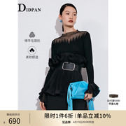 idpan今年流行漂亮毛衣，商场同款拼接喇叭，袖内搭打底针织衫羊毛衫