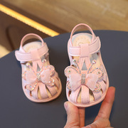 婴儿凉鞋2024夏季0-1—2岁幼儿软底防滑学步鞋女宝宝凉鞋公主